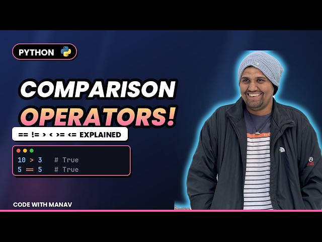 #10  Python Comparison Operators Explained | ==, !=, Greater Than & Less Than for Beginners