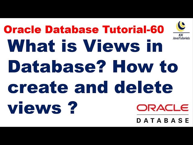 What is Views in Database  How to create and delete views || Oracle Database Tutorial