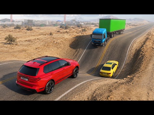 Cars vs Giant Dip Challenge #10 in BeamNG Drive!