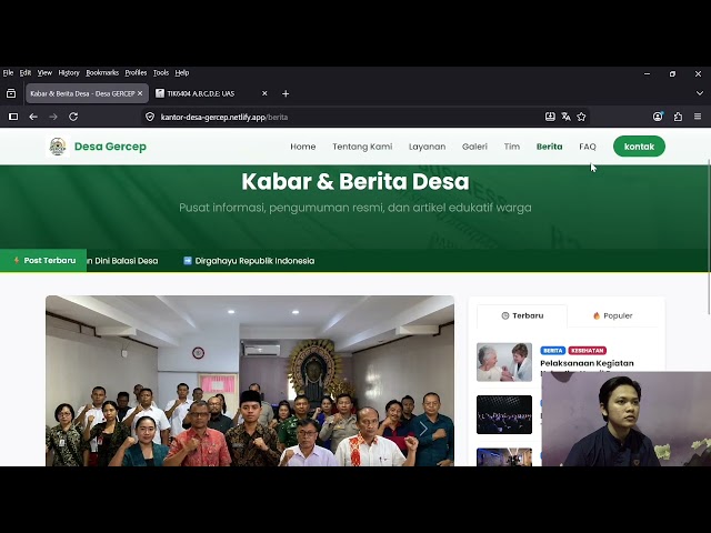Membuat website kantordesa Framework css botstrap 5