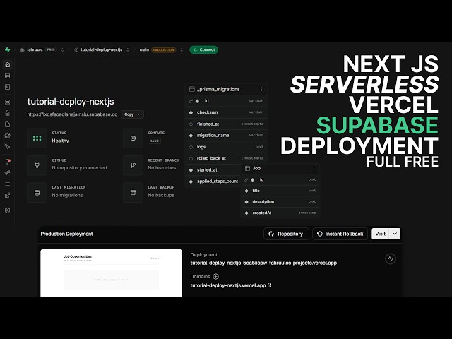 TUTORIAL DEPLOY NEXT JS FULLSTACK DI VERCEL DAN SUPABASE GRATIS TERBARU 2026