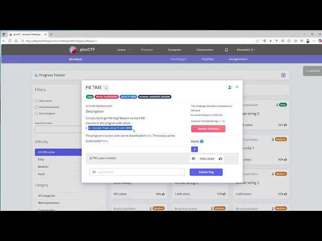 [picoCTF pwn] Easy Pie Time – เปลี่ยน Flow ของโปรแกรมด้วย Function Pointer
