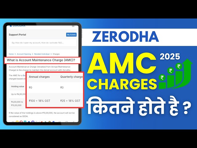 Zerodha AMC Charges 2025 - Annual Maintenance Charge Kitna Hote Hai? Kaise Pay Karte Hai?