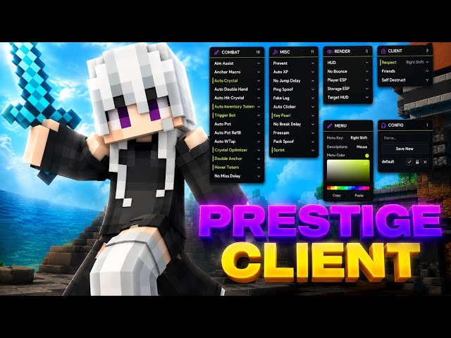 Best Minecraft Java Hack client ( Prestige Client) Cracked Ft.... @AnaiyaX 