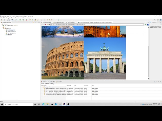 Creating lists of items in Java Swing