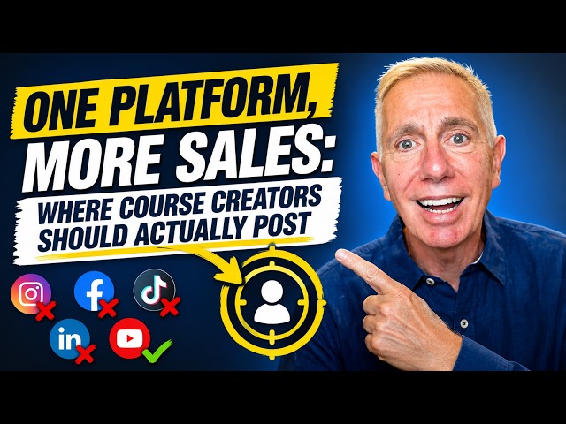 One Platform, More Sales: Where Course Creators Should Actually Post - Series 2 Week 5