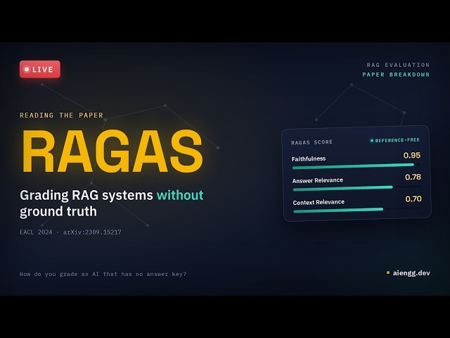 Research Paper Walkthrough: RAGAS Evals