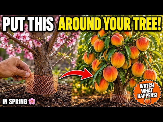 Put THIS Around Your Peach Tree in Spring – Watch What Happens