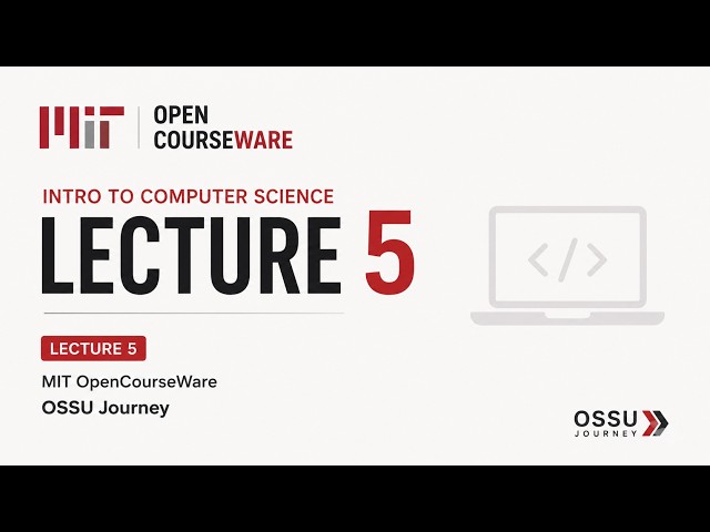 MIT Computer Science Is Getting Real 😅 | Lecture 5 | My OSSU Journey
