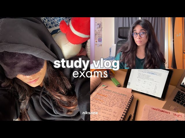 *class 12* INDIAN STUDENT STUDY VLOG 💌 preboards, last minute cramming, yogurt bowl & 5 am mornings