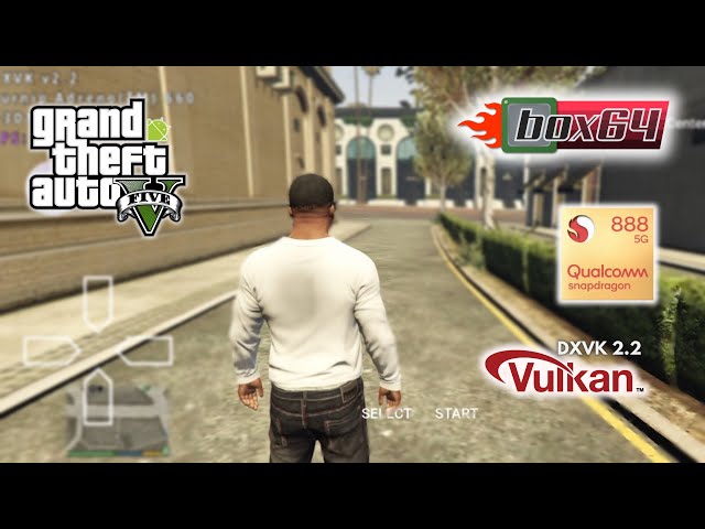 Grand Theft Auto V - Box64Droid PC Emulator Android Gameplay Test