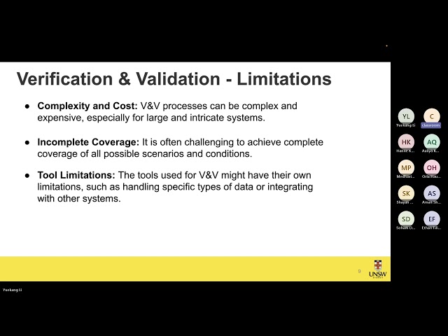 Week 1 Lecture 2: Verfication and Validation