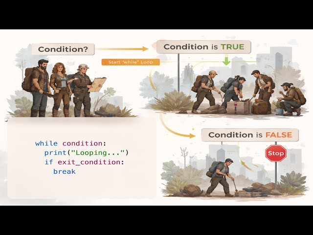 Python programming language. While Loops