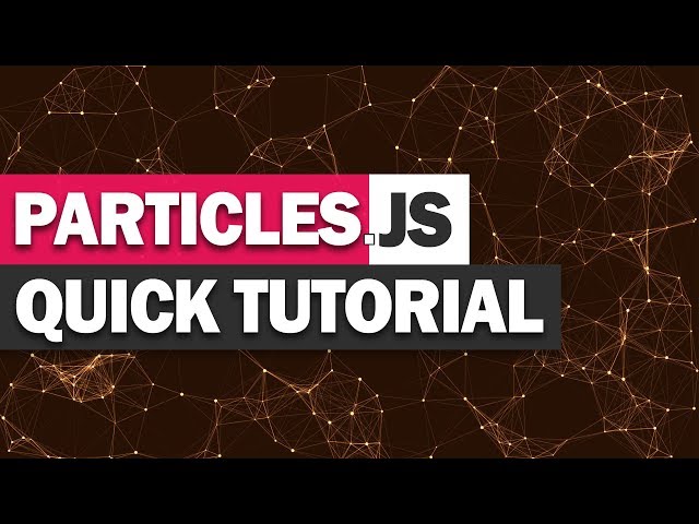 Particles.js Tutorial | 3 Minutes Crash Course | Javascript Particle Effect
