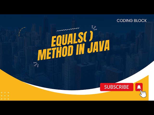equals method in java