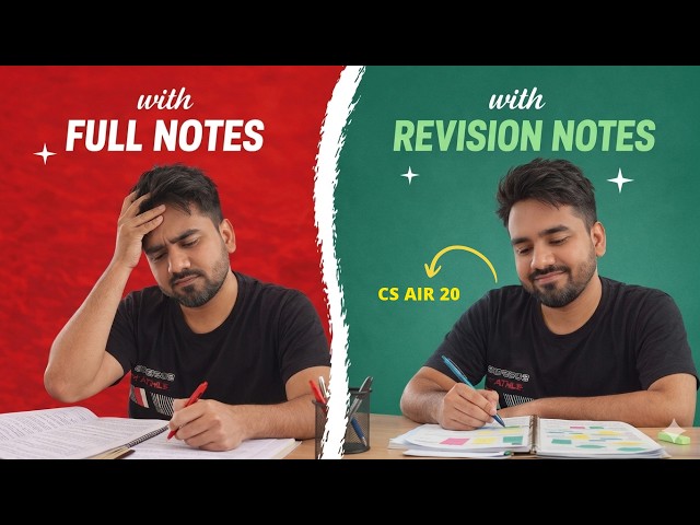 How to Make Best Revision Notes (AIR 20 Strategy) + Get My Notes | Fast Revision Technique | GATE CS