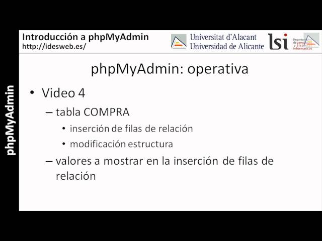 Introducción a phpMyAdmin (parte 0 o resumen)