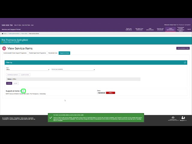 How to add a Support at Home Service Item and Complete Pricing