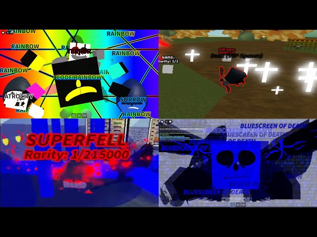 Roblox sans rng Code rainbow + 3 variants and reworks