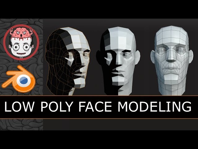 Low poly head modeling in blender[timelapse]