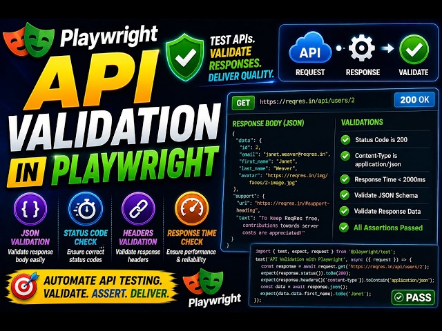 Playwright Tutorial 18 : API Validation in Playwright