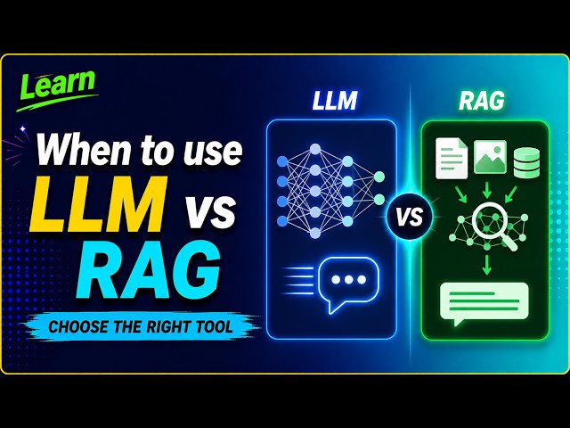 LLM vs RAG Explained in 6 Minutes | When Do You Actually Need RAG?