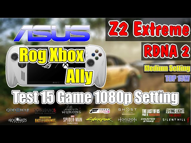 Asus Rog Xbox Ally - Z2 A Test 15 Game 1080p Medium Setting TDP 15W
