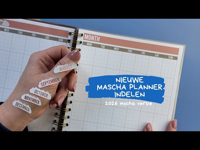 Filling in and organizing a brand new Mascha Planner mocha 2026 | Beautygloss