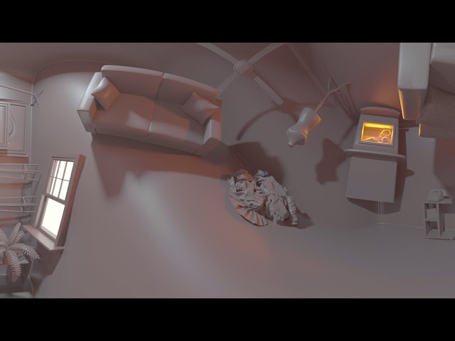 Disorentated experimental VR scene