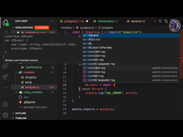 JavaScript Node JS dasturlash tili. 31-dars. User model