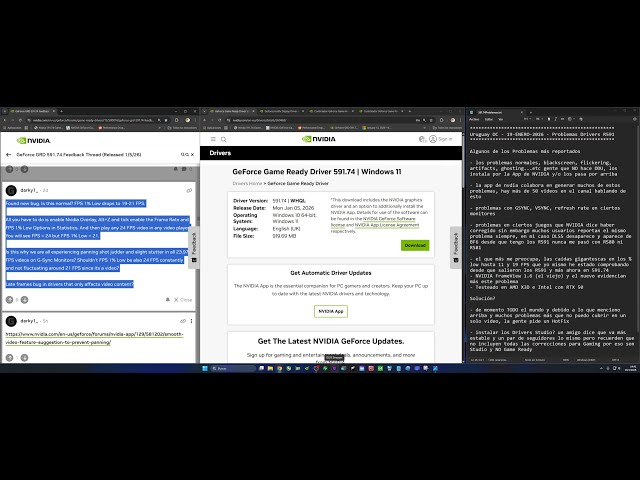 NVIDIA R591 está ROTO: caídas de %LOW y bugs que persisten (591.74)