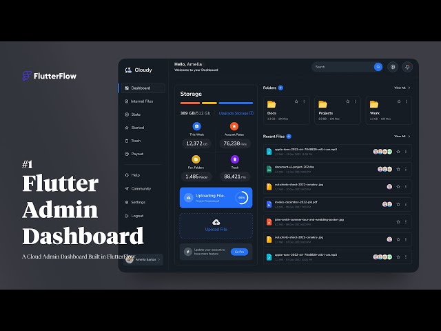 Build a Flutter Admin Panel | FlutterFlow Cloud File Management Admin Dashboard