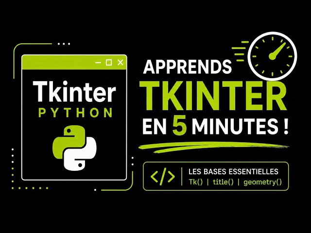 Apprends Tkinter en 5 minutes | Button(), command et positionnement