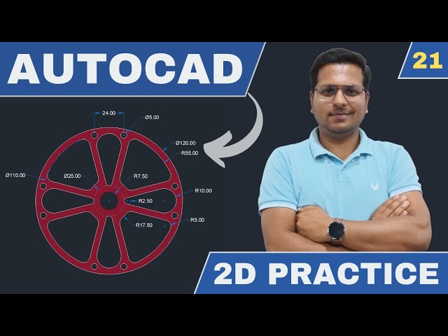 AutoCAD In Hindi | 2D Drawing Practice Tutorial Part 8 | Autocad tutorial for beginners in hindi