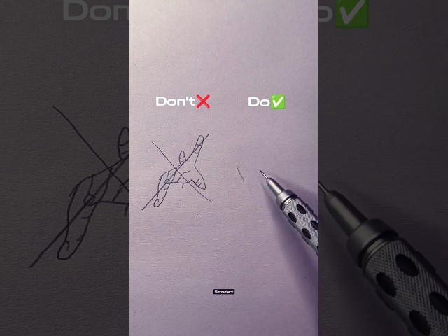 Easy Hand style drawing tutorial ✏️ #drawing #hand #sketch #howtodraw #tutorial #shorts