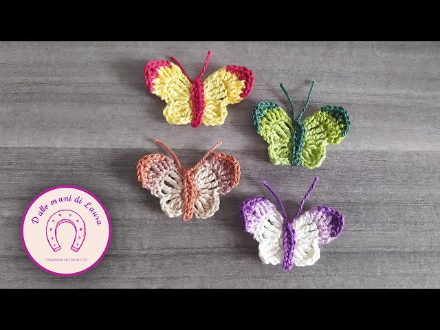 Realizziamo Insieme Una Semplice FARFALLA Colorata all'Uncinetto Passo a passo 🦋| TUTORIAL
