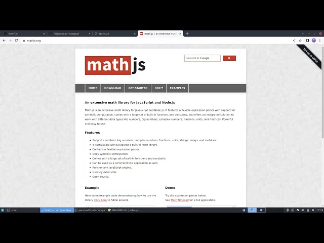 Simple coding session: two math-notepad changes