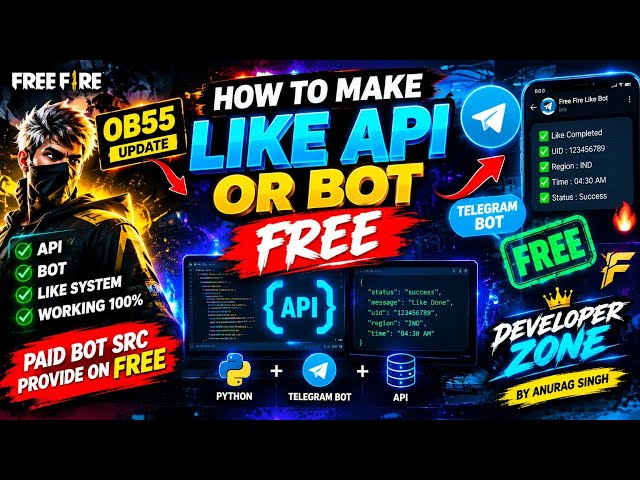 HOW TO MAKE FREE FIRE LIKE API OR LIKE BOT FOR FREE | PAID BOT SCRIPT FOR FREE | AUTOLIKE FEATURE...