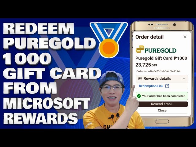 How To Redeem PureGold ₱1000 Gift Card in Microsoft Rewards (Step-By-Step Tutorial)