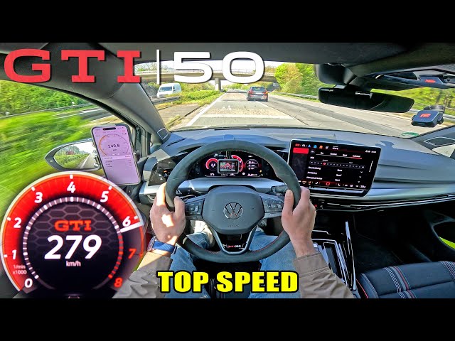 2026 VW GOLF GTI EDITION 50 // TOP SPEED on AUTOBAHN!