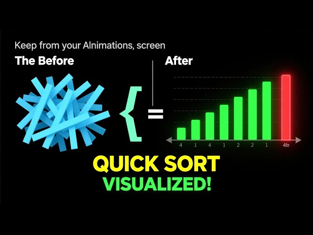 Quick Sort in 90 Seconds (Watch Numbers Sort Themselves!) |🫧Can You See Why Quick Sort Is Fast