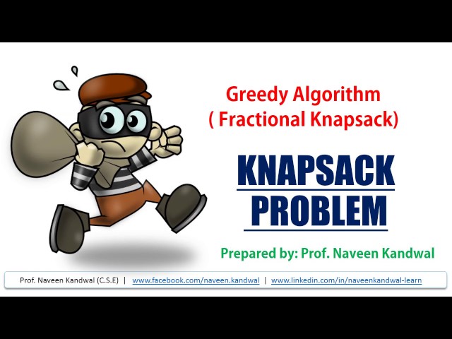 Knapsack Problem - Fractional Approach | Greedy Algorithm | Algorithm