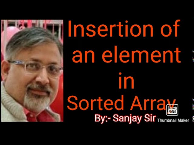 Insert an element in Array | java | Isc | class 11 | Class 12
