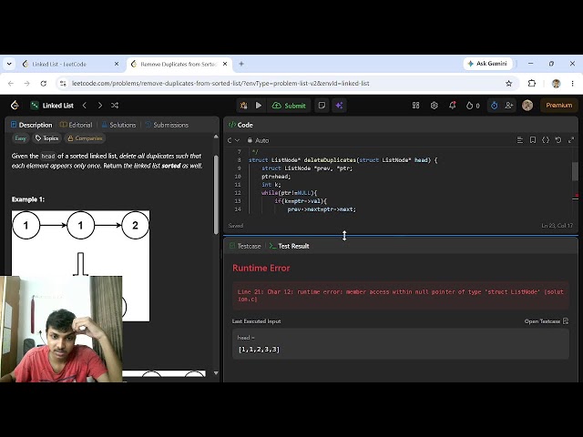 LeetCode Rank Push - Linked List and Stacks - 17 Sept 26 - Reconnect