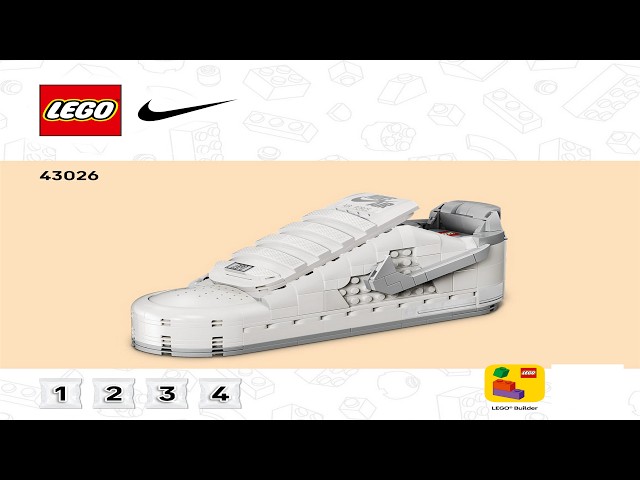 LEGO instructions 🏃‍➡️ NIKE 🏃‍➡️ 43026 ➡️ Nike Air Force 1 ➡️ Book 1 ➡️
