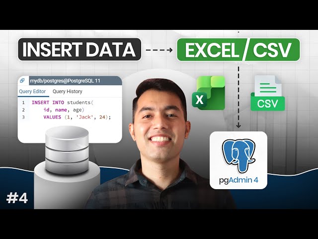 PostgreSQL INSERT Tutorial in PGAdmin 4 | Single, Multiple, CSV & Excel Import (Complete Guide)