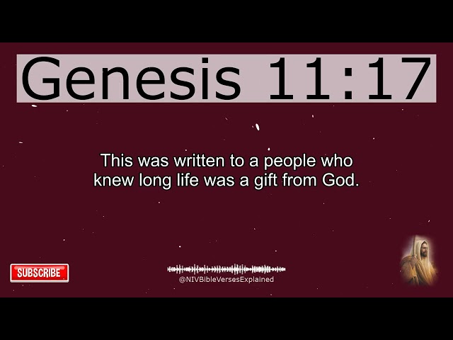 Genesis 11 17 Explained