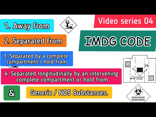 Away from, Separated from, etc, NOS,  IMDG CODE  5 |  #ships #merchantnavy #imdg #cargo #mariners