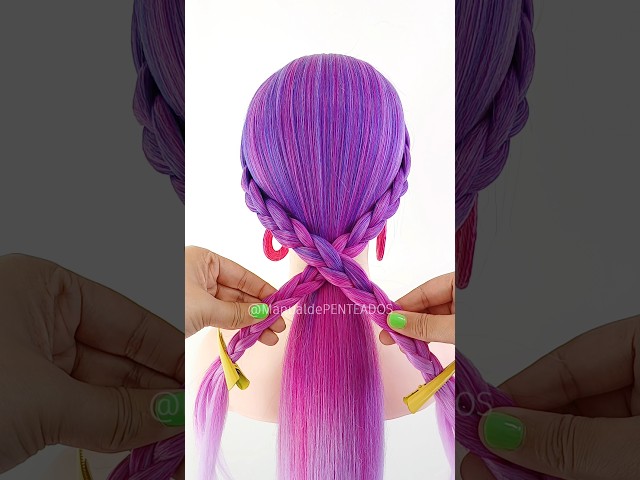 Easy hairstyle for girls 🎀 #braids #beauty #hair #viral #hairstyles