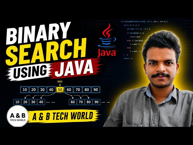 Binary search in Java | Binary search | DSA | A&B Tech World